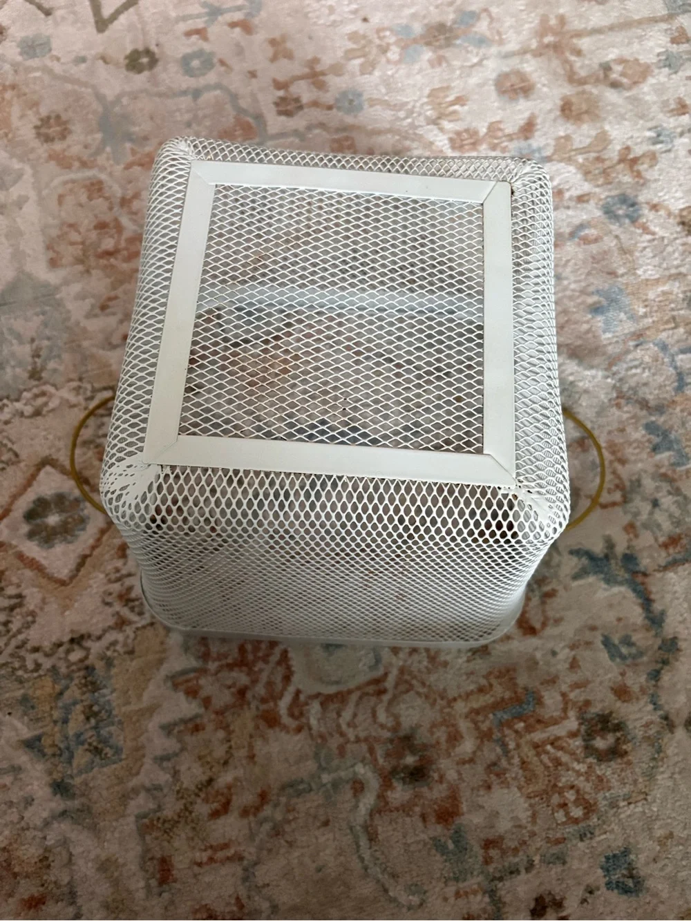 Target White Mesh Tote with Gold Handle